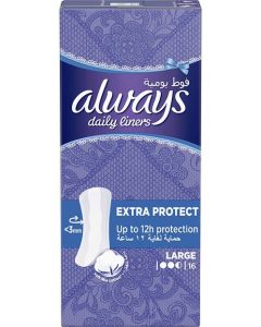 ALWAYS DAILY LINERS EXTRA PROTECT 16 COUNT