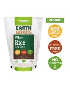 Earth Goods Organic Long Grain White Rice Gluten-Free 500gm