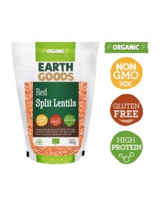 Earth Goods Organic Red split lentils Gluten-Free 340GM