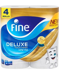 Fine Toilet Tissue Deluxe 140 Sheets 3 Plies - 4 rolls
