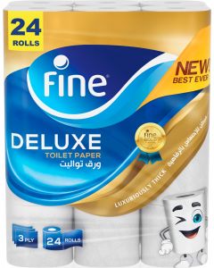 Fine Toilet paper Fine Deluxe 140 sheets, 3 ply 24 rolls