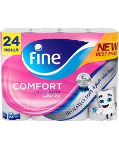 Fine Toilet Tissue Comfort 180 Sheets 2 Plies - 24 rolls