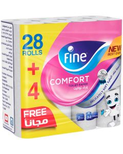 Fine Toilet Tissue Comfort 180 Sheets 2 Plies - 32 rolls