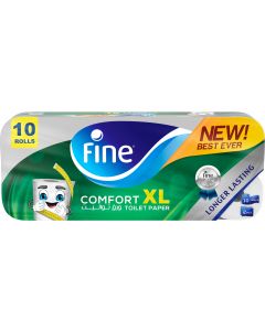 Fine Toilet Tissue Comfort XL 250 Sheets 2 Plies - 10 rolls