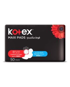KOTEX MAXI PADS NORMAL WITH WINGS 50 SANITARY PADS