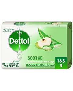 Dettol Soothe Anti-Bacterial Bar Soap 165gM - Aloe Vera & Apple