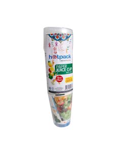 Hotpack-paper juice cup 12-oz +lid 25pcs