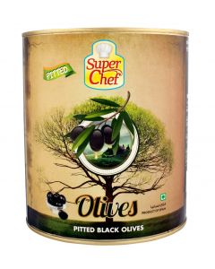 SUPERCHEF BLACK PITTED OLIVES
