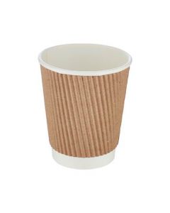 SUPER TOUCH- KRAFT STRAIGHT RIPPLE PAPER CUP 8OZ