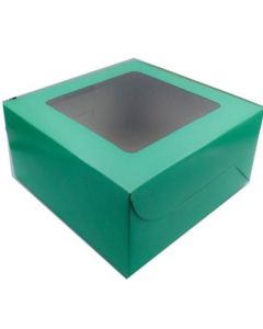 GREEN CAKE BOX W/ WINDOW